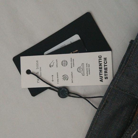 Rag bone fit 2 slim mid rise tailored raw grey denim jeans men's Sz 34w/32L - Picture 11 of 14